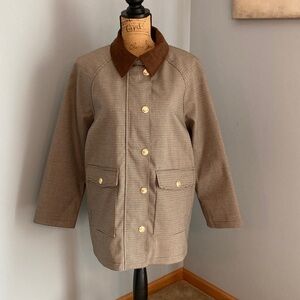 RD Style NWT Jacket Women Size Medium Houndstooth Quilted Barn Jkt